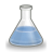 Conical flask blue.svg